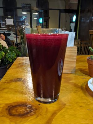 Delicious Detox juice at Te Quiero Verde in San Cristobal De Las Casas