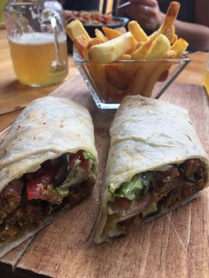 Falafel wrap at Te Quiero Verde in San Cristobal De Las Casas