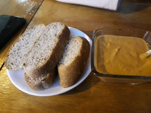 Complimentary bread & hummus at Te Quiero Verde (San Cristóbal de las Casas, Chiapas) at Te Quiero Verde in San Cristobal De Las Casas