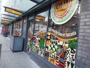 Outside at ONJA - Taste of Tanzania in Cardiff