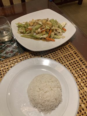 Fried tofu  at Sanga Hostel and Souvenir in Pakxe