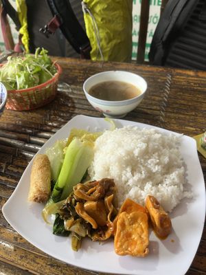 rice dish  at Quán Chay Tri Ân in Hue