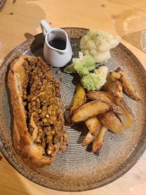 Lentil strudel at Lo Barbaboque Ristrò in Valtournenche