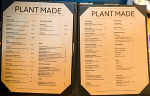 Menu page at PlantMade By Bar Verde  at PlantMade By Bar Verde  in New York City