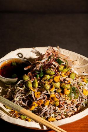 Soba Noods  at Obake Bar in Myoko