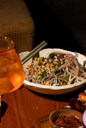 Soba Noods  at Obake Bar in Myoko