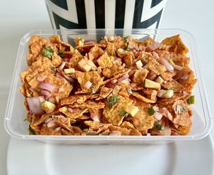 Moxican Nachos Salsa Bhel  at Chaat Bazaar - JVC in Dubai