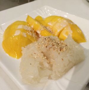 mango sticky rice  at Kin-Lum Vegetarian in Chiang Mai