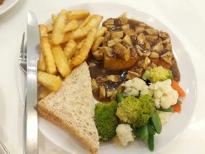 Tofu Steak at Kin-Lum Vegetarian in Chiang Mai