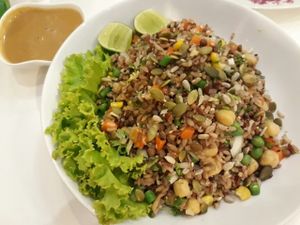 Brown Rice Salad at Kin-Lum Vegetarian in Chiang Mai