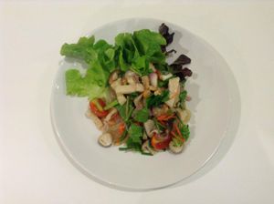 Mixed spicy salad at Kin-Lum Vegetarian in Chiang Mai