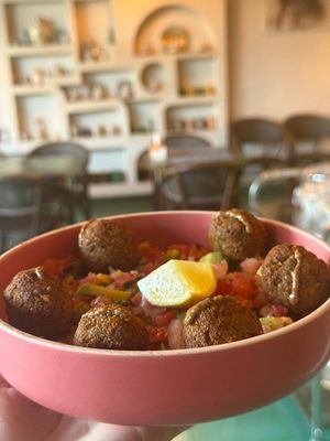 Vegan bowel at Falafel Terrace & Brunch in Marrakech