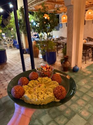 Gucamole falafel at Falafel Terrace & Brunch in Marrakech