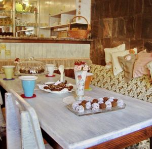 Just enjoy :)
Everything is hand made- the tables, the vases, the curtains, the walls and all decorations.

Go there for a calm afternoon with friends. at Vanilla Kitchen in Sofia