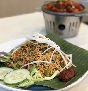 nasi goreng kampong $8.50 👍🏻👍🏻👍🏻 at Gokul Raas Vegetarian - Little India in Central Singapore
