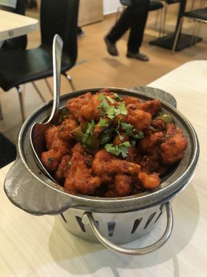 gobi manchurian $9 👍🏻👍🏻👍🏻 (cauliflower ) at Gokul Raas Vegetarian - Little India in Central Singapore