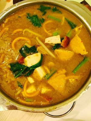 Curry at Gokul Raas Vegetarian - Little India in Central Singapore