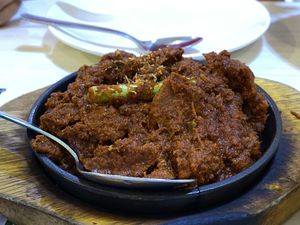 Rendang mutton at Gokul Raas Vegetarian - Little India in Central Singapore