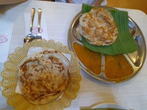 Prata set + plain prata at Gokul Raas Vegetarian - Little India in Central Singapore