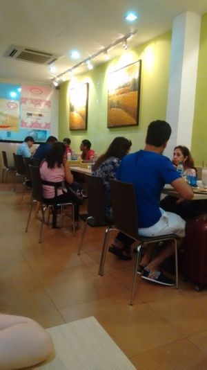 Seating at Gokul Raas Vegetarian - Little India in Central Singapore