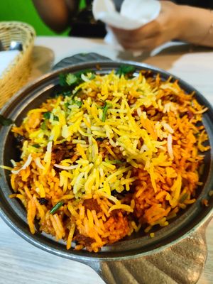 Dum briyani at Gokul Raas Vegetarian - Little India in Central Singapore