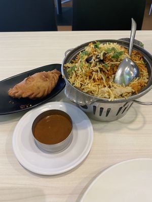 Dum Biryani  at Gokul Raas Vegetarian - Little India in Central Singapore