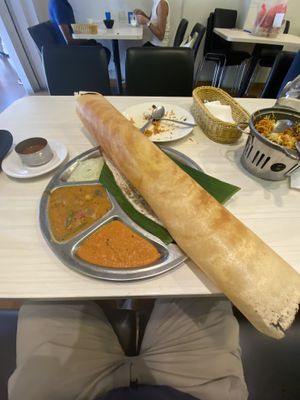 Paper Masala Dosa  at Gokul Raas Vegetarian - Little India in Central Singapore