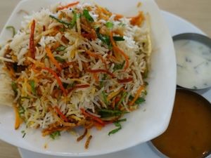 Gokul Dhum briyani at Gokul Raas Vegetarian - Little India in Central Singapore