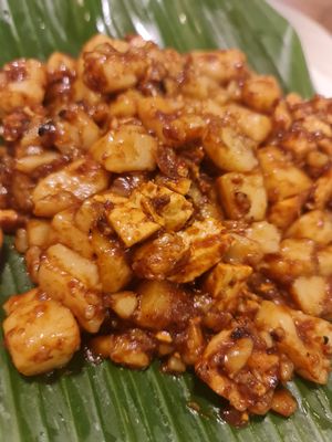 Fried carrot cake ~ 10/11/22 at Gokul Raas Vegetarian - Little India in Central Singapore