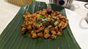 Carrot cake at Gokul Raas Vegetarian - Little India in Central Singapore