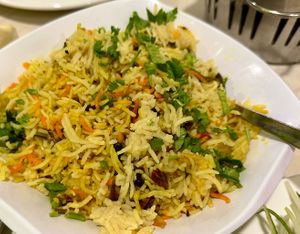 Briyani Rice  :-) at Gokul Raas Vegetarian - Little India in Central Singapore