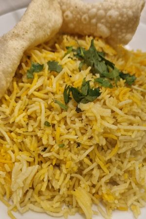 Biryani at Gokul Raas Vegetarian - Little India in Central Singapore
