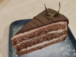 Chocolate truffle vegan cake at Gokul Raas Vegetarian - Little India in Central Singapore