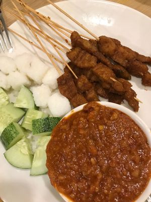 Yummy satay at Gokul Raas Vegetarian - Little India in Central Singapore