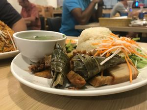 Chicken rice at Gokul Raas Vegetarian - Little India in Central Singapore