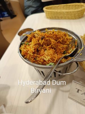 Hyderabadi Dum Biryani full of flavors at Gokul Raas Vegetarian - Little India in Central Singapore