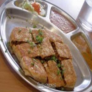 Vegetarian Murtabak Mutton (the waiter recommend it is best, and it is indeed delicious!) at Gokul Raas Vegetarian - Little India in Central Singapore