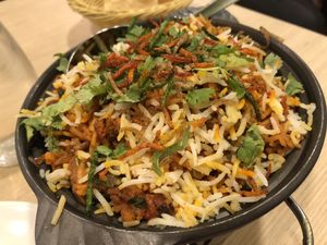 Dum briyani  at Gokul Raas Vegetarian - Little India in Central Singapore