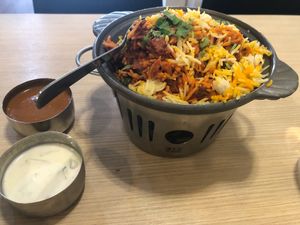 Dum Briyani Chef Samsuddin $12 most expensive one at Gokul Raas Vegetarian - Little India in Central Singapore