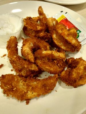 Spicy prawns at Gokul Raas Vegetarian - Little India in Central Singapore