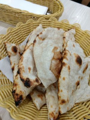 Naan, nae butter at Gokul Raas Vegetarian - Little India in Central Singapore