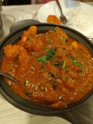 Prawn masala at Gokul Raas Vegetarian - Little India in Central Singapore