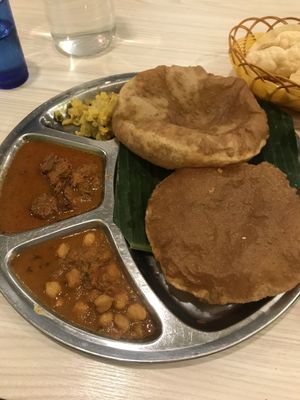 Vegan poori - must try  at Gokul Raas Vegetarian - Little India in Central Singapore