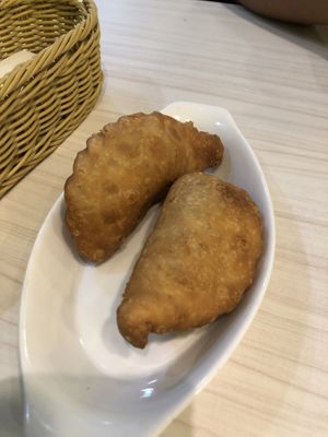 Potato puffs at Gokul Raas Vegetarian - Little India in Central Singapore