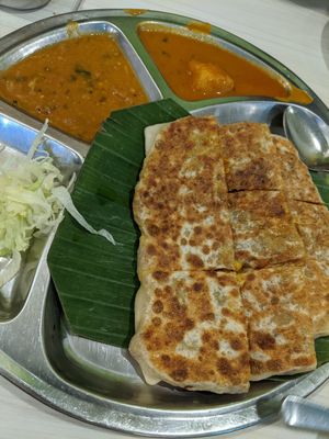 Murtabak - incredible! at Gokul Raas Vegetarian - Little India in Central Singapore