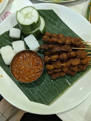 Satay - closest thing to satay I've tried in a while at Gokul Raas Vegetarian - Little India in Central Singapore