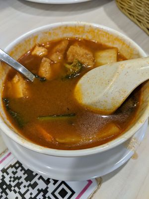 Tom Yum Soup - Tom YUM! at Gokul Raas Vegetarian - Little India in Central Singapore