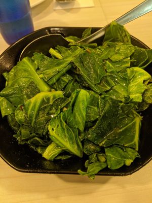 Kailan with oyster sauce - very tasty at Gokul Raas Vegetarian - Little India in Central Singapore