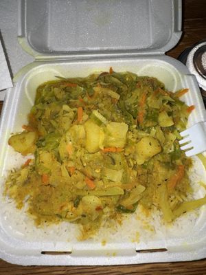 Curry Vegetables & Rice  at Ionie's Carribbean Kitchen in Grayson