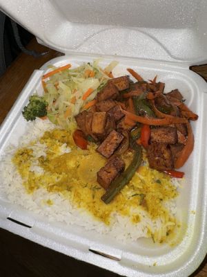 Jerk Tofu & Rice  at Ionie's Carribbean Kitchen in Grayson